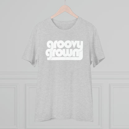 GROOVY GROWN - WHITE LOGO - Organic Creator T-shirt - Unisex