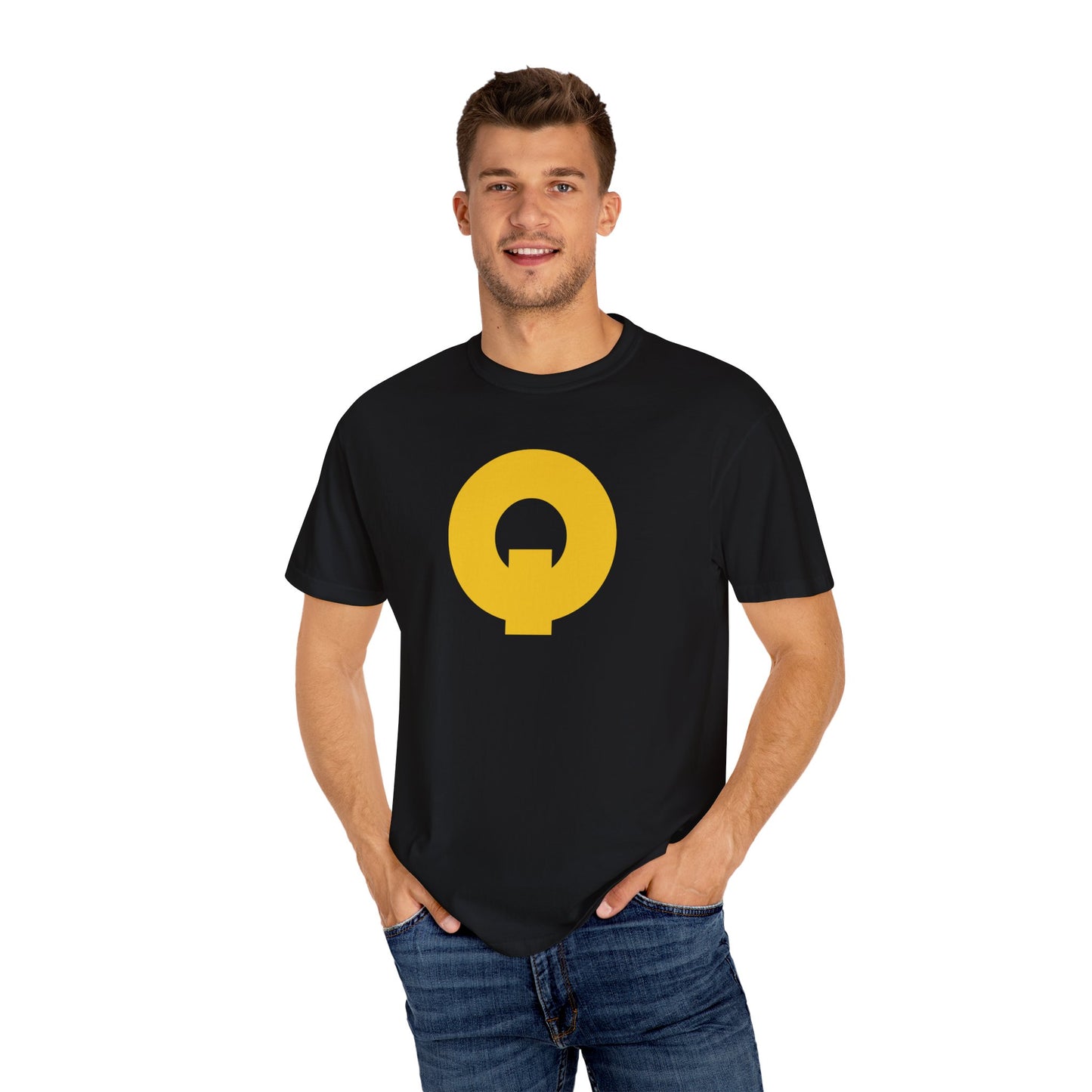 QUANTUM TRAINING - YELLOW LOGO Unisex Garment-Dyed T-shirt