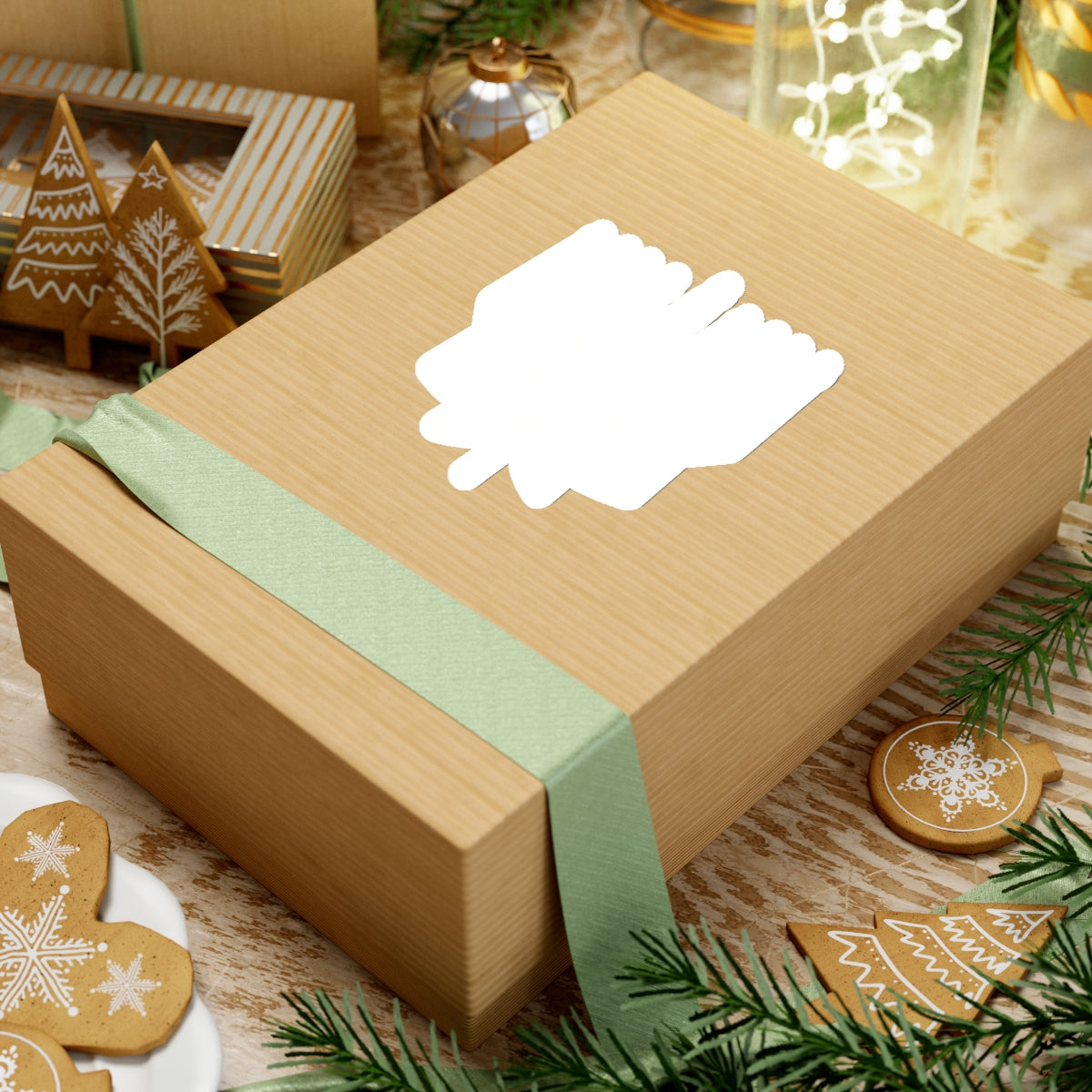 MENORAHJUANA STICKER WHITE - Kiss-Cut Stickers