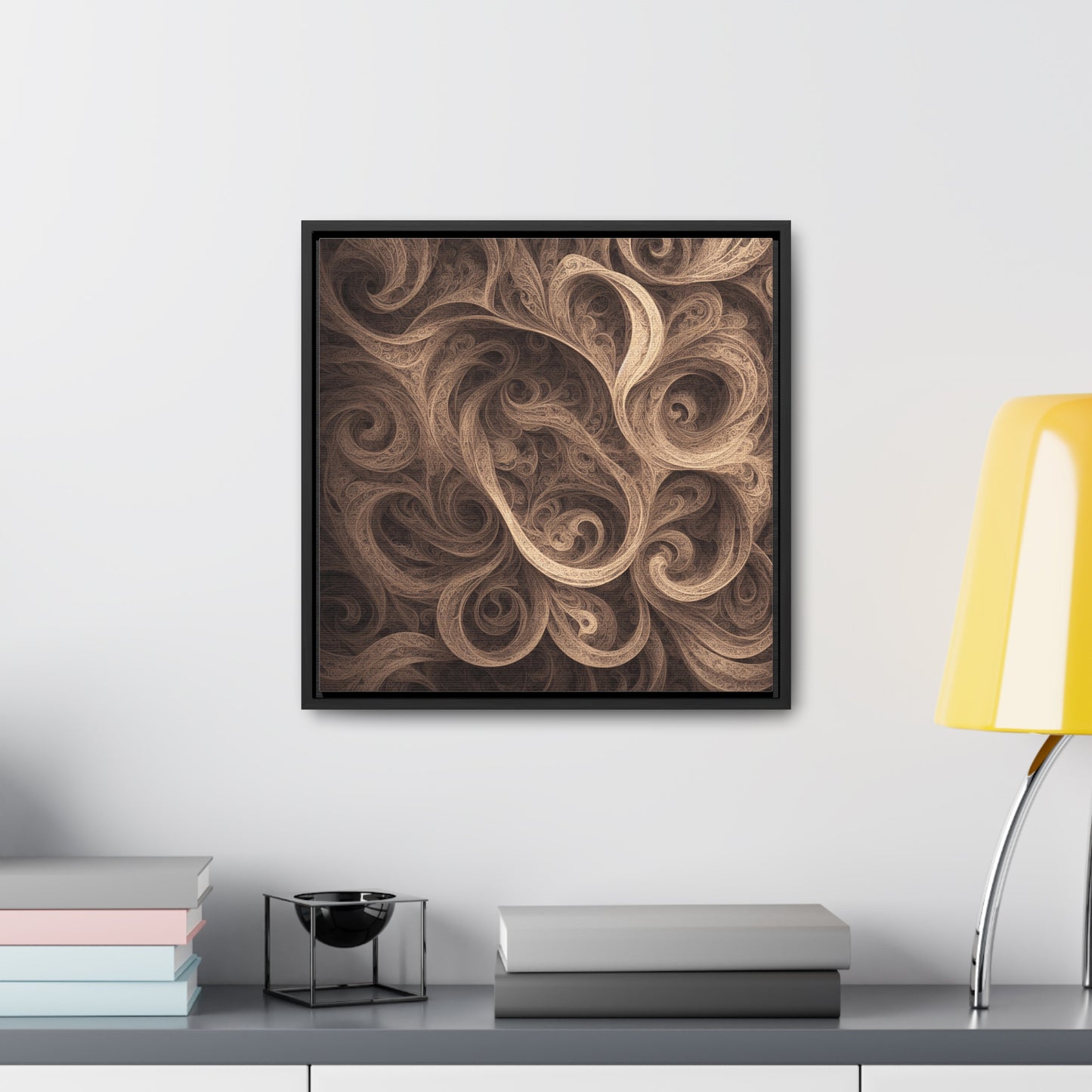 SEPIA SWIRL - Gallery Canvas Wraps, Square Frame