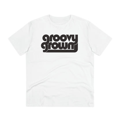 GROOVY GROWN - BLACK LOGO - Organic Creator T-shirt - Unisex