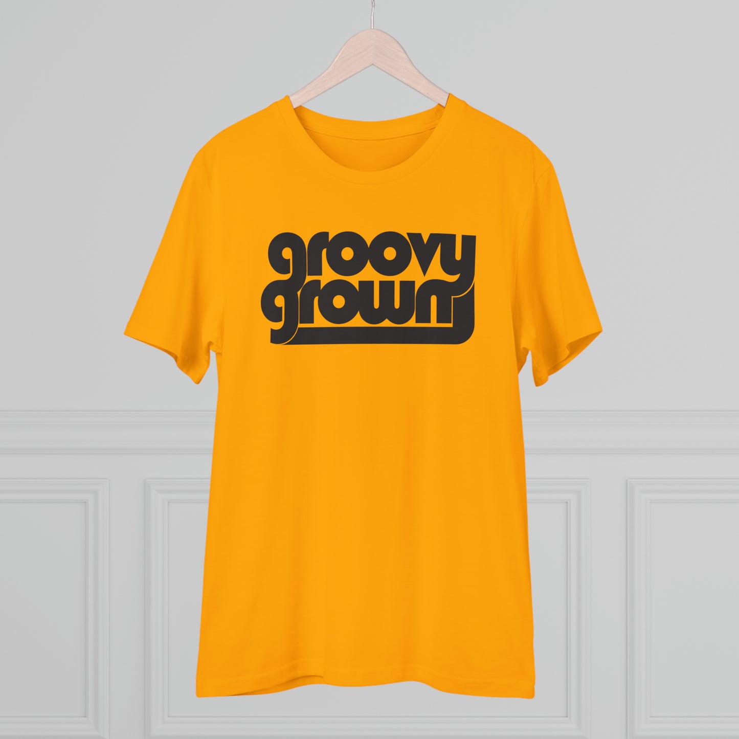 GROOVY GROWN - BLACK LOGO - Organic Creator T-shirt - Unisex