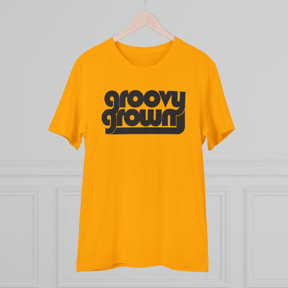 GROOVY GROWN - BLACK LOGO - Organic Creator T-shirt - Unisex