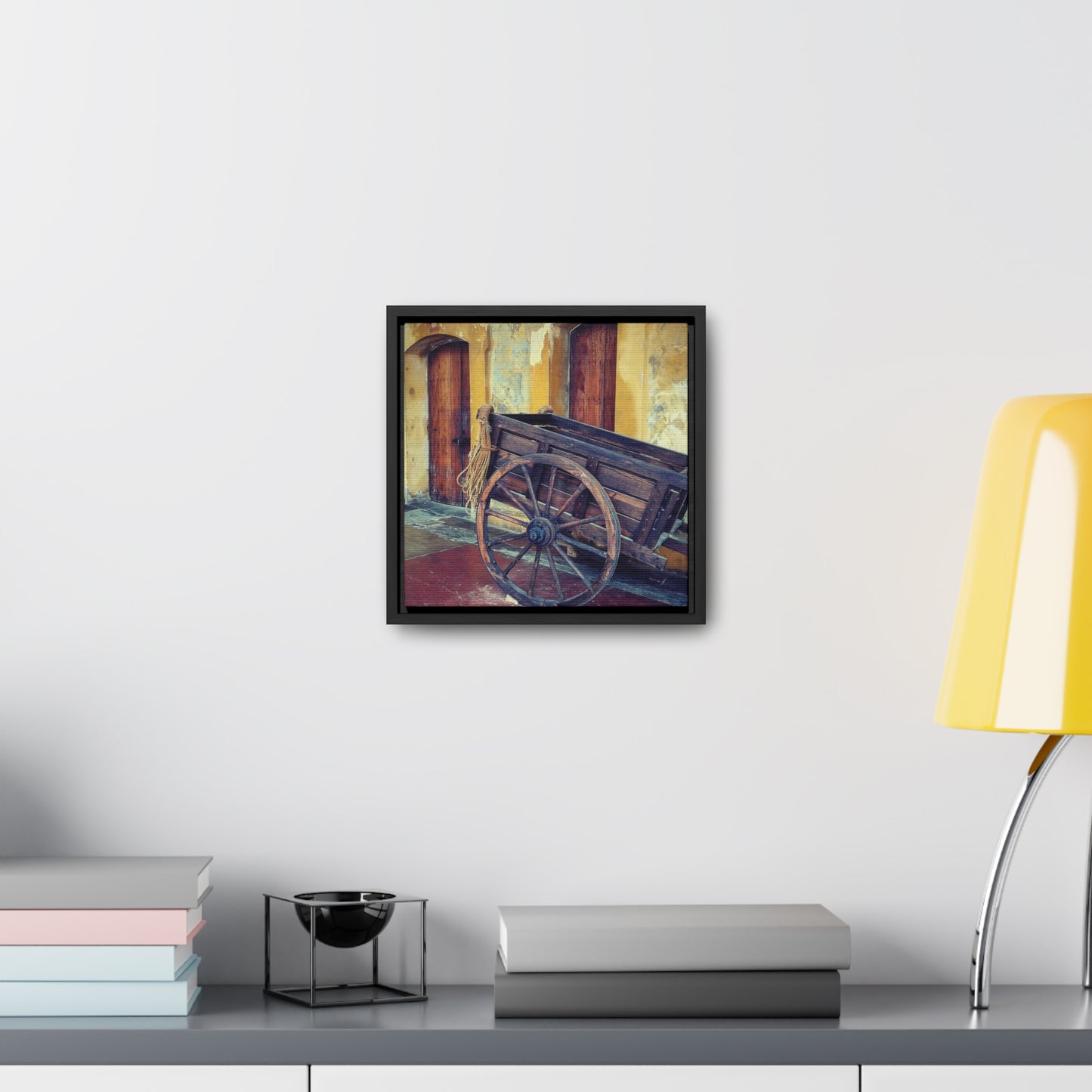 ANITQUE CART PRINT - Gallery Canvas Wraps, Square Frame