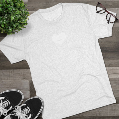+HEART SMILE WHITE - Unisex Tri-Blend Crew Tee