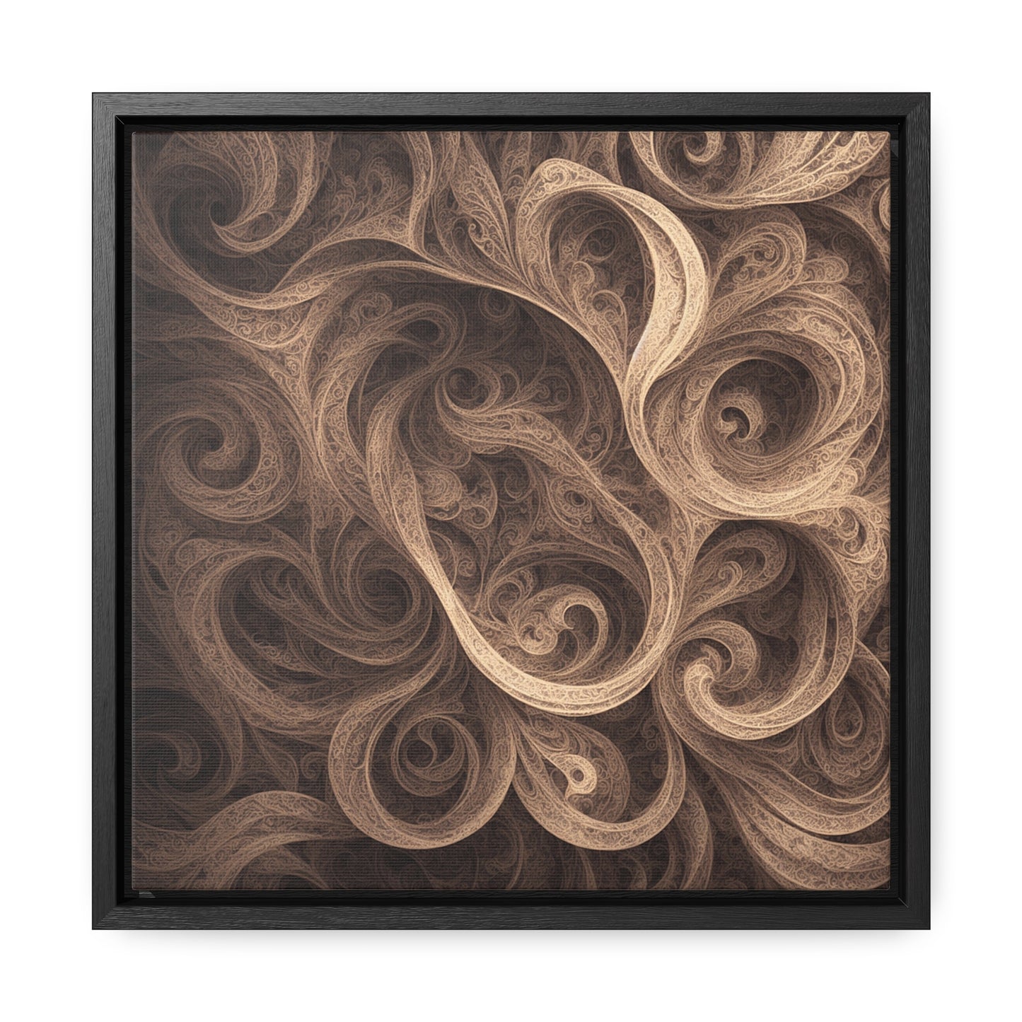 SEPIA SWIRL - Gallery Canvas Wraps, Square Frame