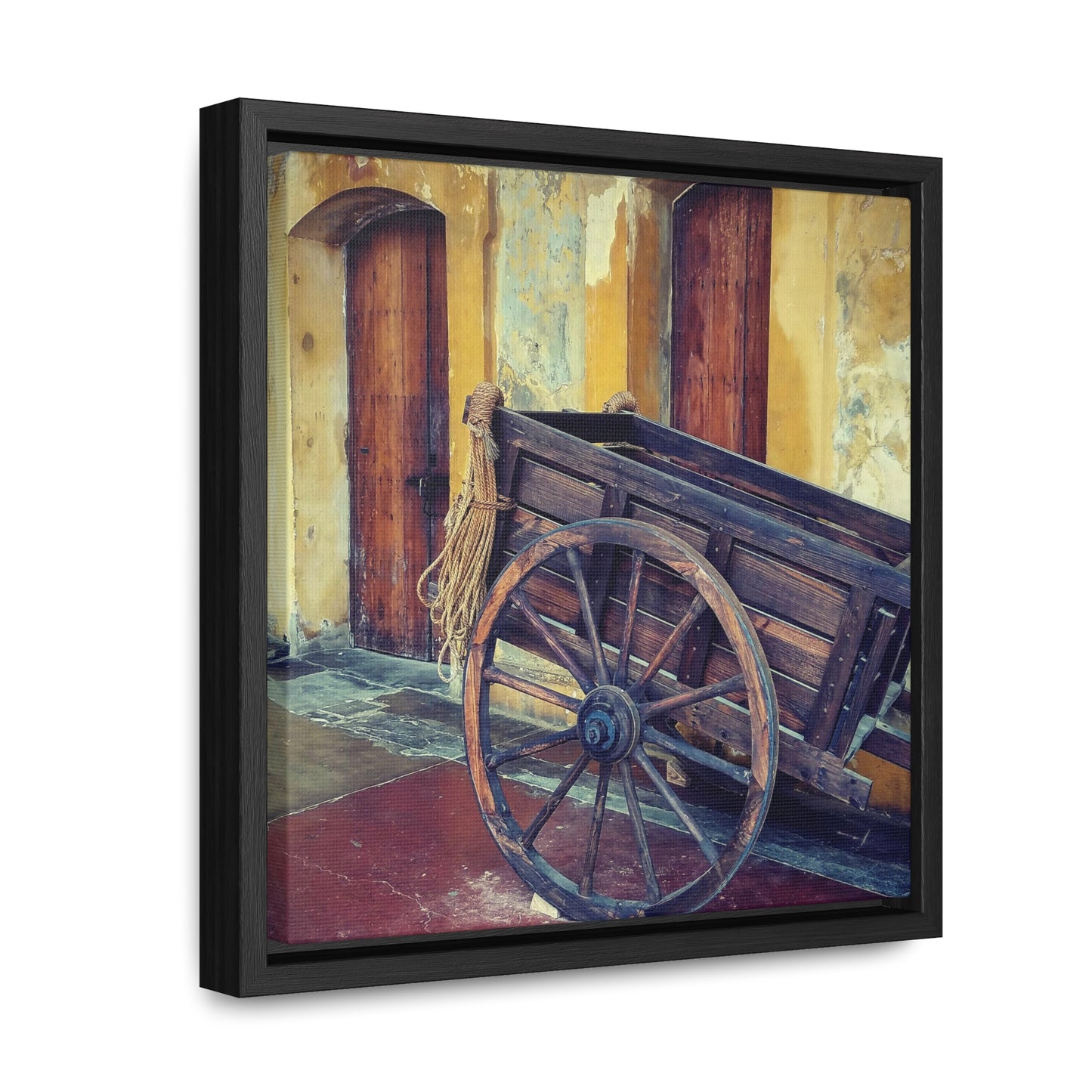 ANITQUE CART PRINT - Gallery Canvas Wraps, Square Frame