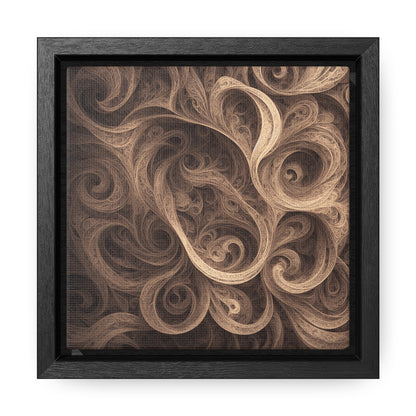 SEPIA SWIRL - Gallery Canvas Wraps, Square Frame