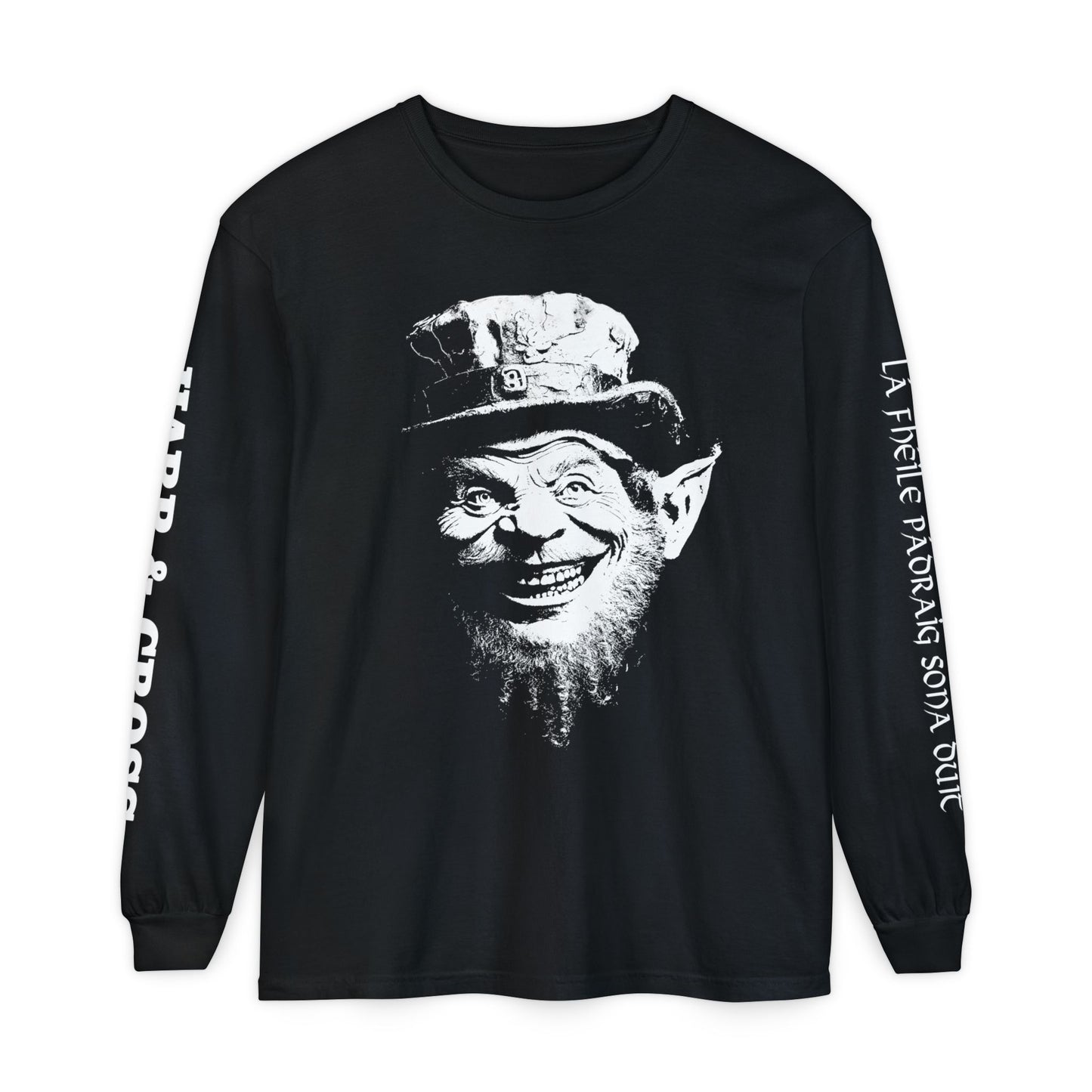 HARP & CROSS - Irish Leprechaun Graphic Long Sleeve T-Shirt-1