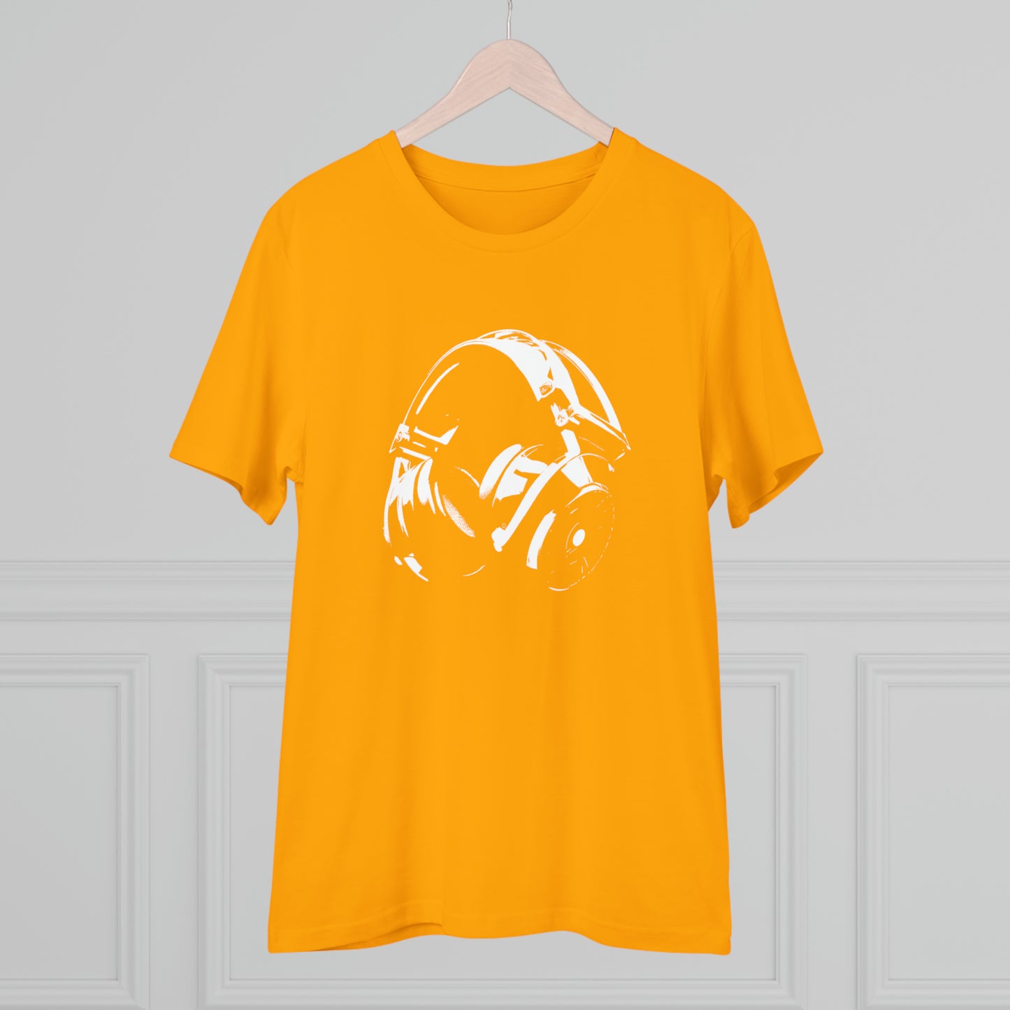 HEADPHONES - WHITE LOGO - Organic Creator T-shirt - Unisex