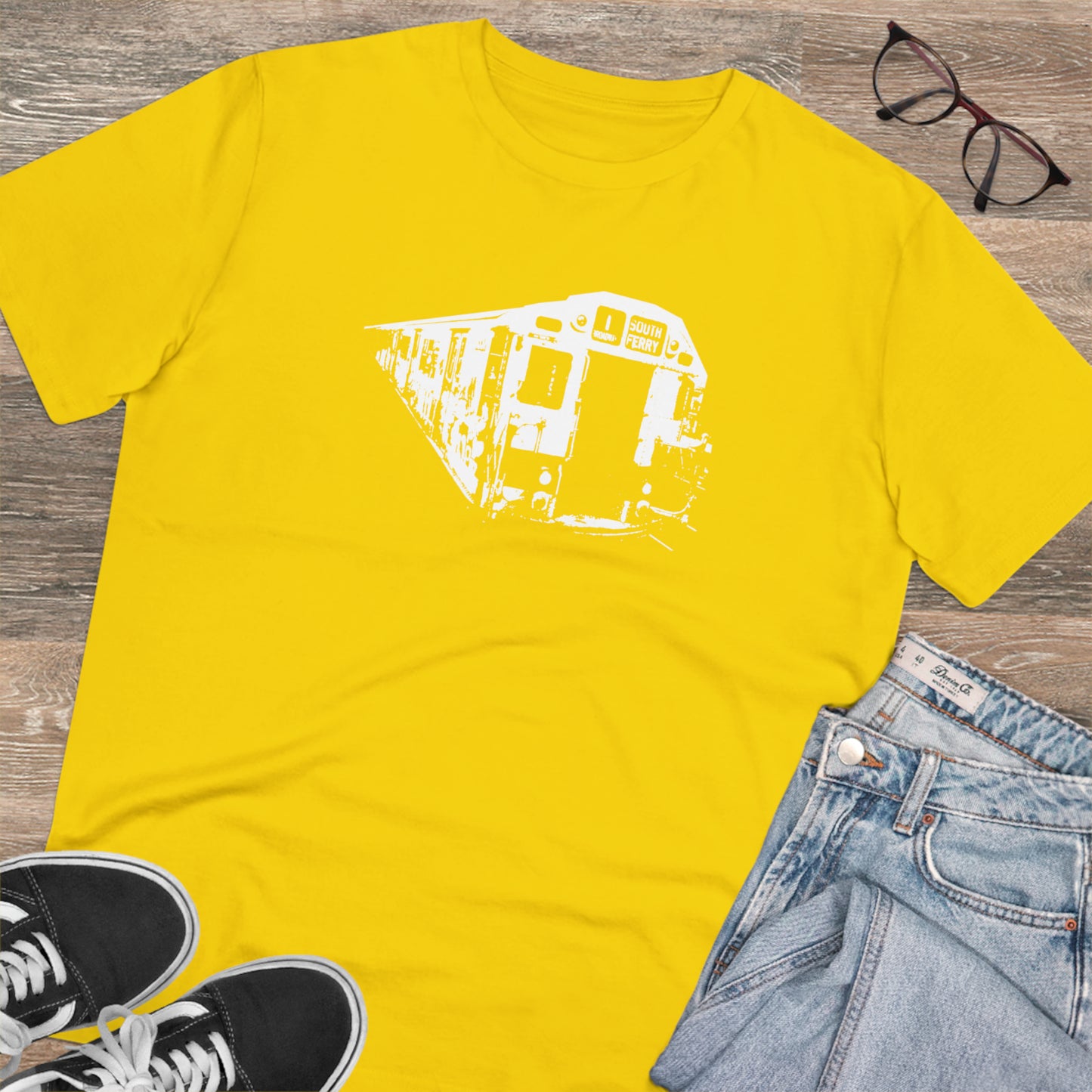 1 Train (WHITE) - Organic Creator T-shirt - Unisex
