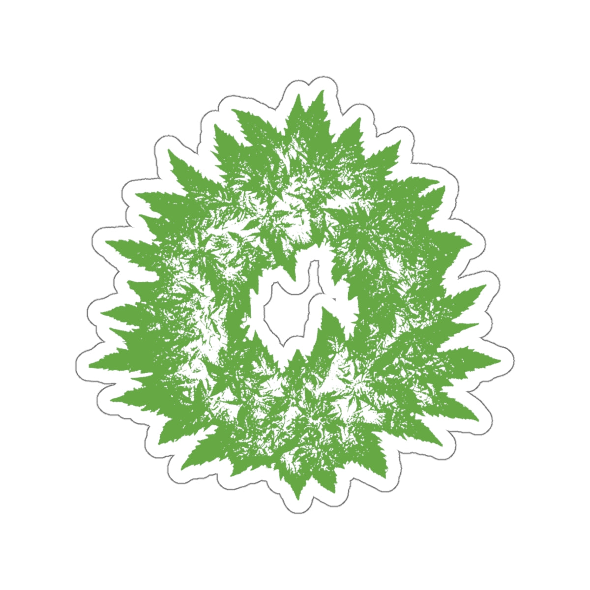 GREEN WREATH - Die-Cut Stickers