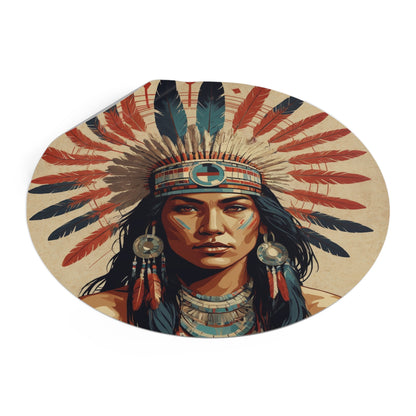 CHIC - Retro Pop Art Woman Round Vinyl Sticker — 12