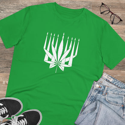 MENORAHJUANA-WHITE - Organic Creator T-shirt - Unisex