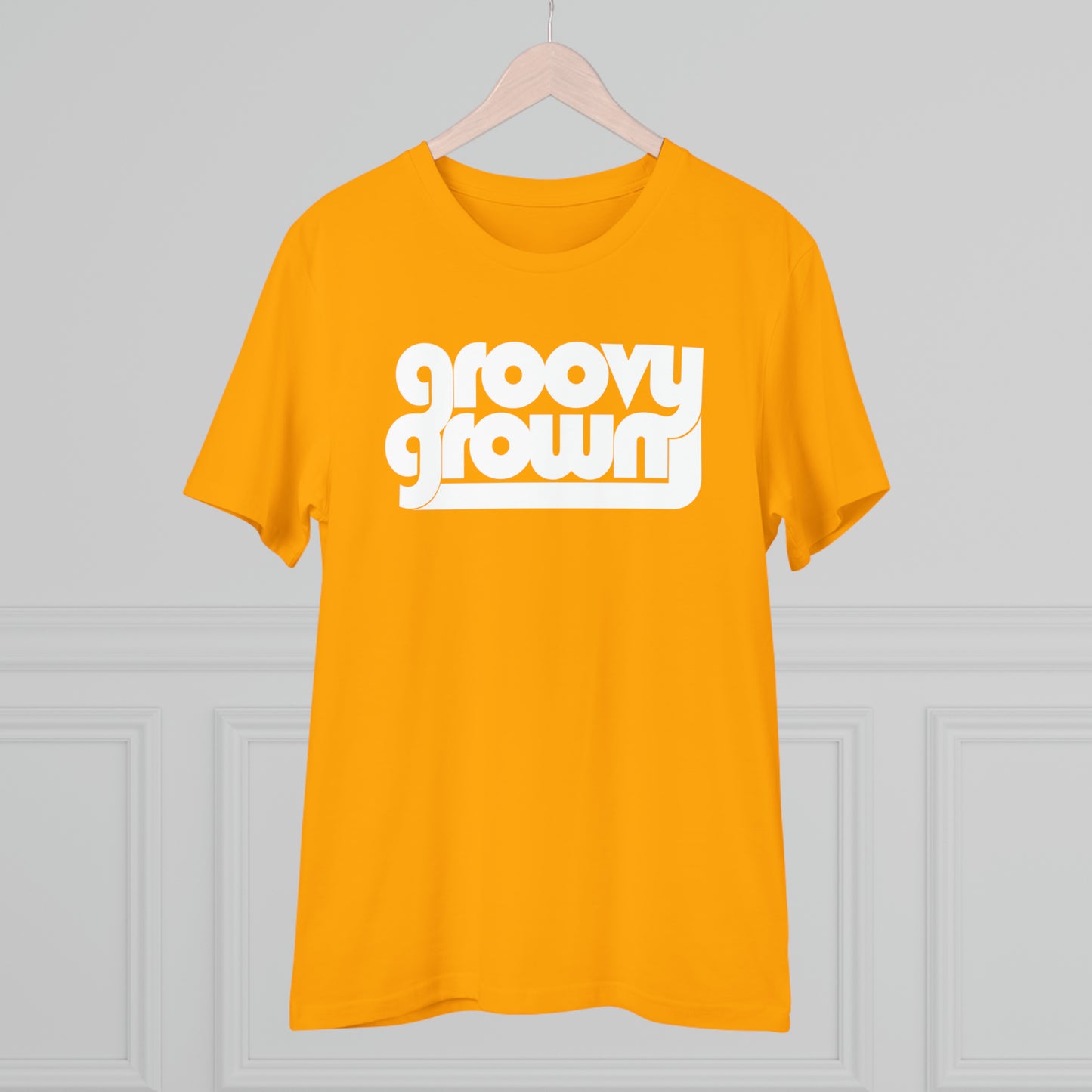 GROOVY GROWN - WHITE LOGO - Organic Creator T-shirt - Unisex