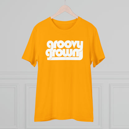 GROOVY GROWN - WHITE LOGO - Organic Creator T-shirt - Unisex