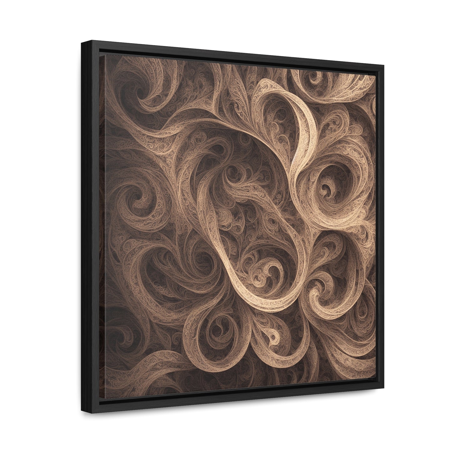 SEPIA SWIRL - Gallery Canvas Wraps, Square Frame