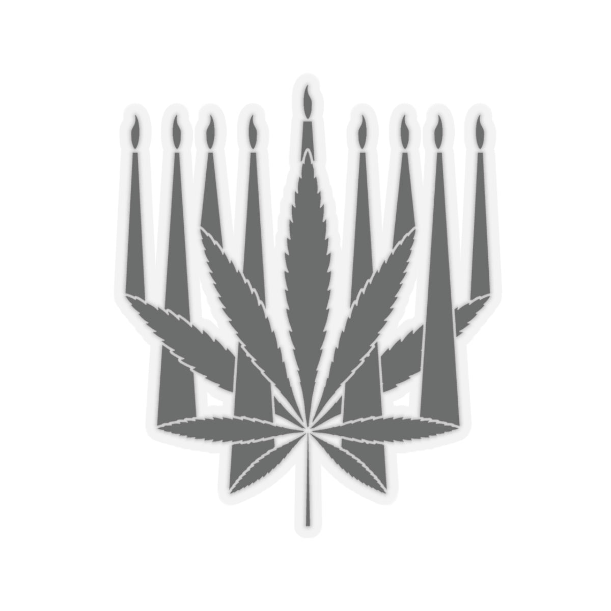 MENORAHJUANA STICKER - Kiss-Cut Stickers