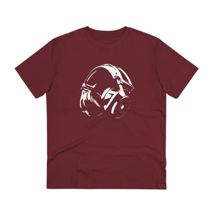 HEADPHONES - WHITE LOGO - Organic Creator T-shirt - Unisex