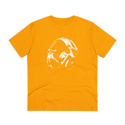 HEADPHONES - WHITE LOGO - Organic Creator T-shirt - Unisex