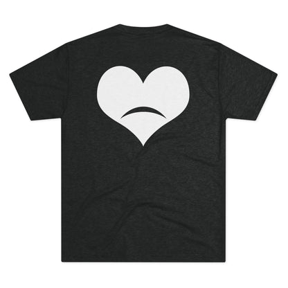 -HEART FROWN RED - Unisex Tri-Blend Crew Tee