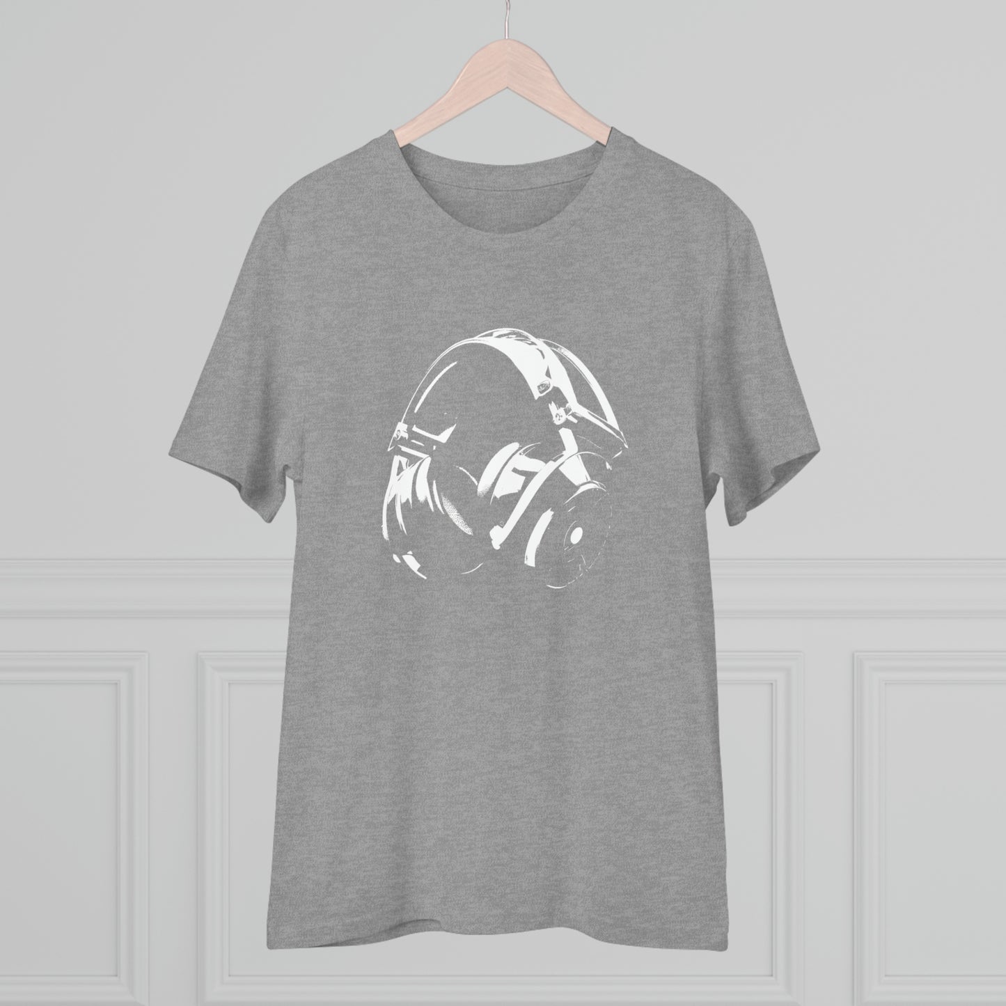 HEADPHONES - WHITE LOGO - Organic Creator T-shirt - Unisex