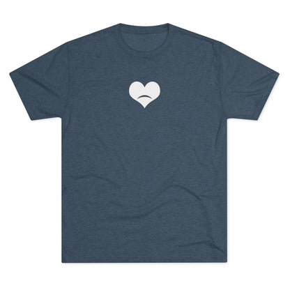 -HEART FROWN RED - Unisex Tri-Blend Crew Tee