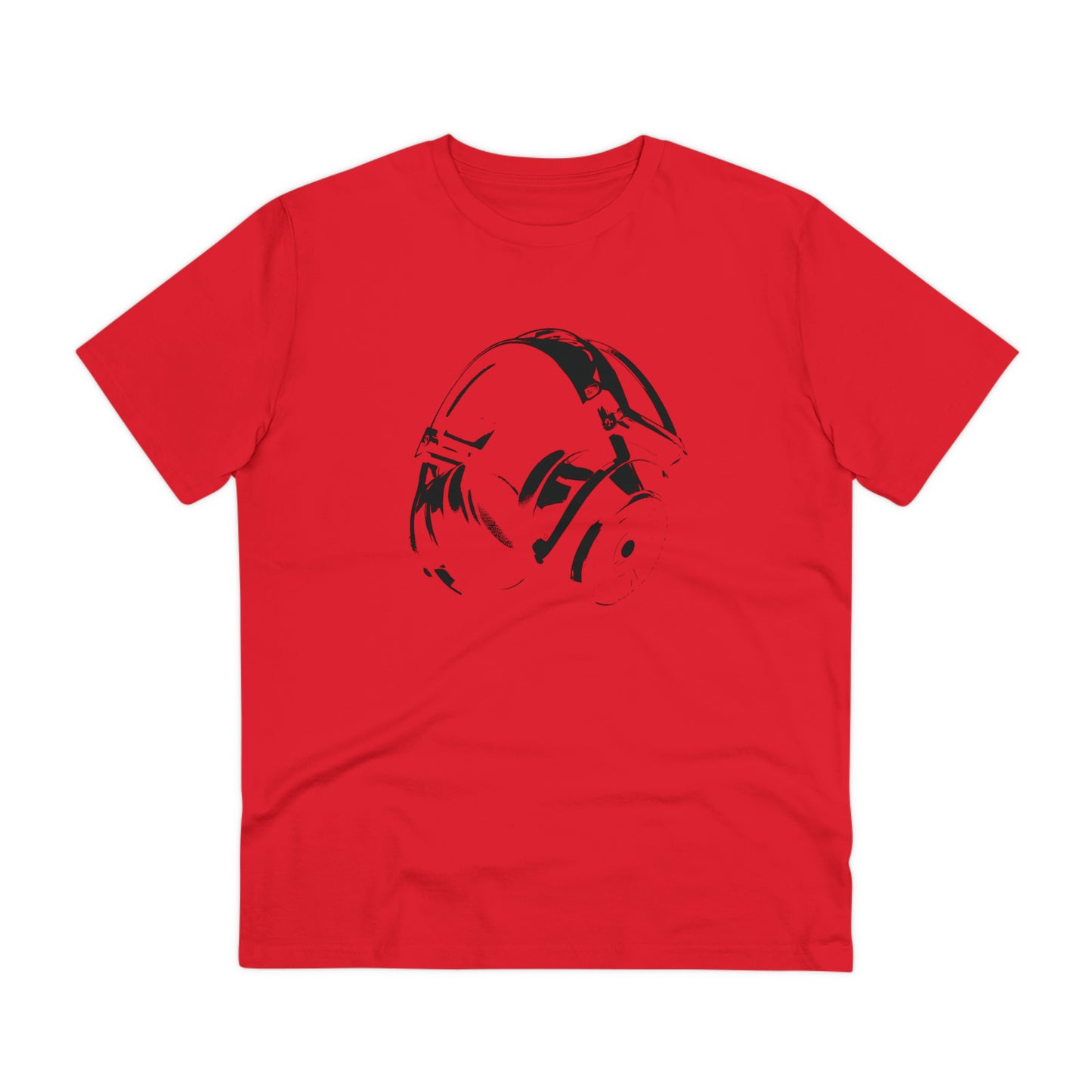 HEADPHONES - BLACK LOGO - Organic Creator T-shirt - Unisex