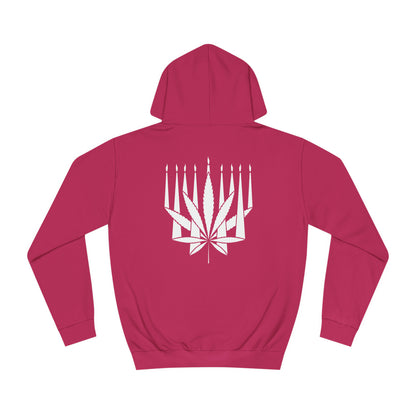 MENORAHJUANA WHITE - Unisex College Hoodie