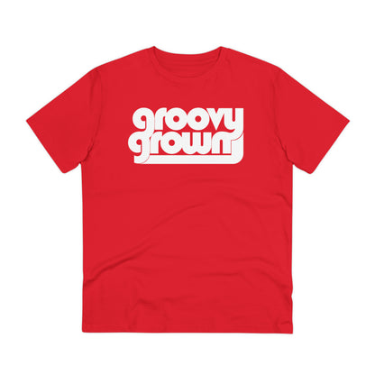 GROOVY GROWN - WHITE LOGO - Organic Creator T-shirt - Unisex