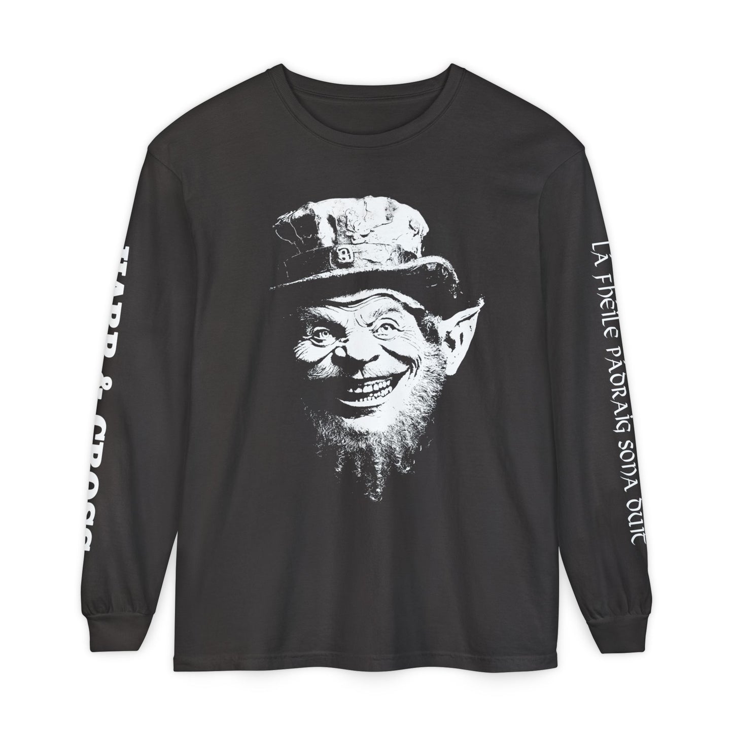 HARP & CROSS - Irish Leprechaun Graphic Long Sleeve T-Shirt-1