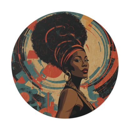 CHIC - Retro Pop Art Woman Round Vinyl Sticker — 10