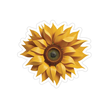 SUNFLOWER STICKER 1 - Transparent Outdoor Stickers, Die-Cut, 1pc