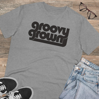 GROOVY GROWN - BLACK LOGO - Organic Creator T-shirt - Unisex