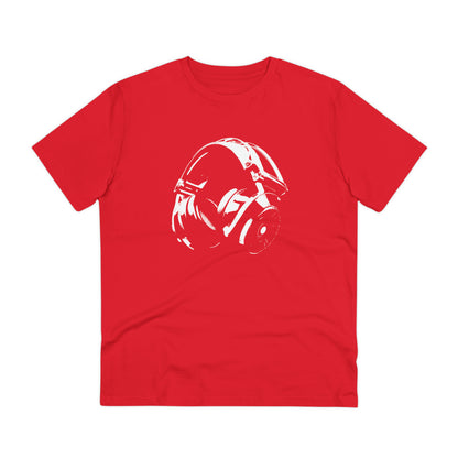 HEADPHONES - WHITE LOGO - Organic Creator T-shirt - Unisex
