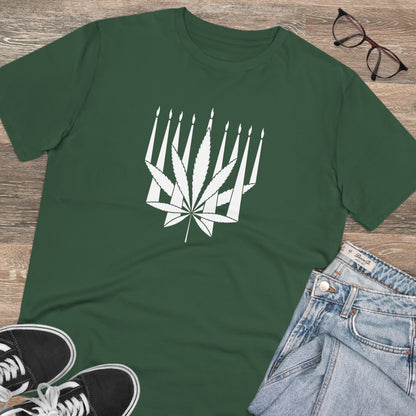 MENORAHJUANA-WHITE - Organic Creator T-shirt - Unisex