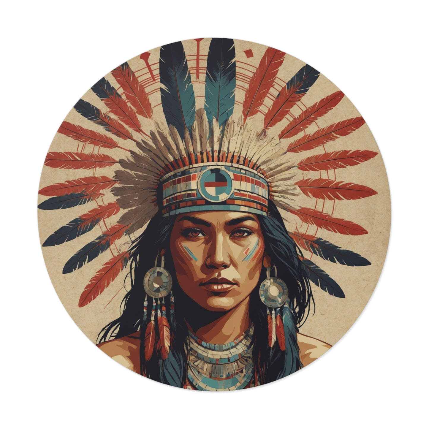 CHIC - Retro Pop Art Woman Round Vinyl Sticker — 12