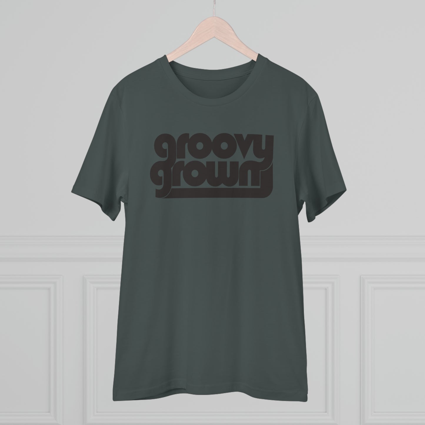 GROOVY GROWN - BLACK LOGO - Organic Creator T-shirt - Unisex