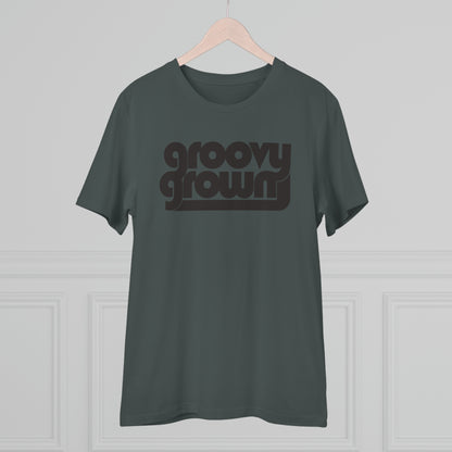 GROOVY GROWN - BLACK LOGO - Organic Creator T-shirt - Unisex