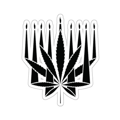 MENORAHJUANA STICKER - Kiss-Cut Stickers