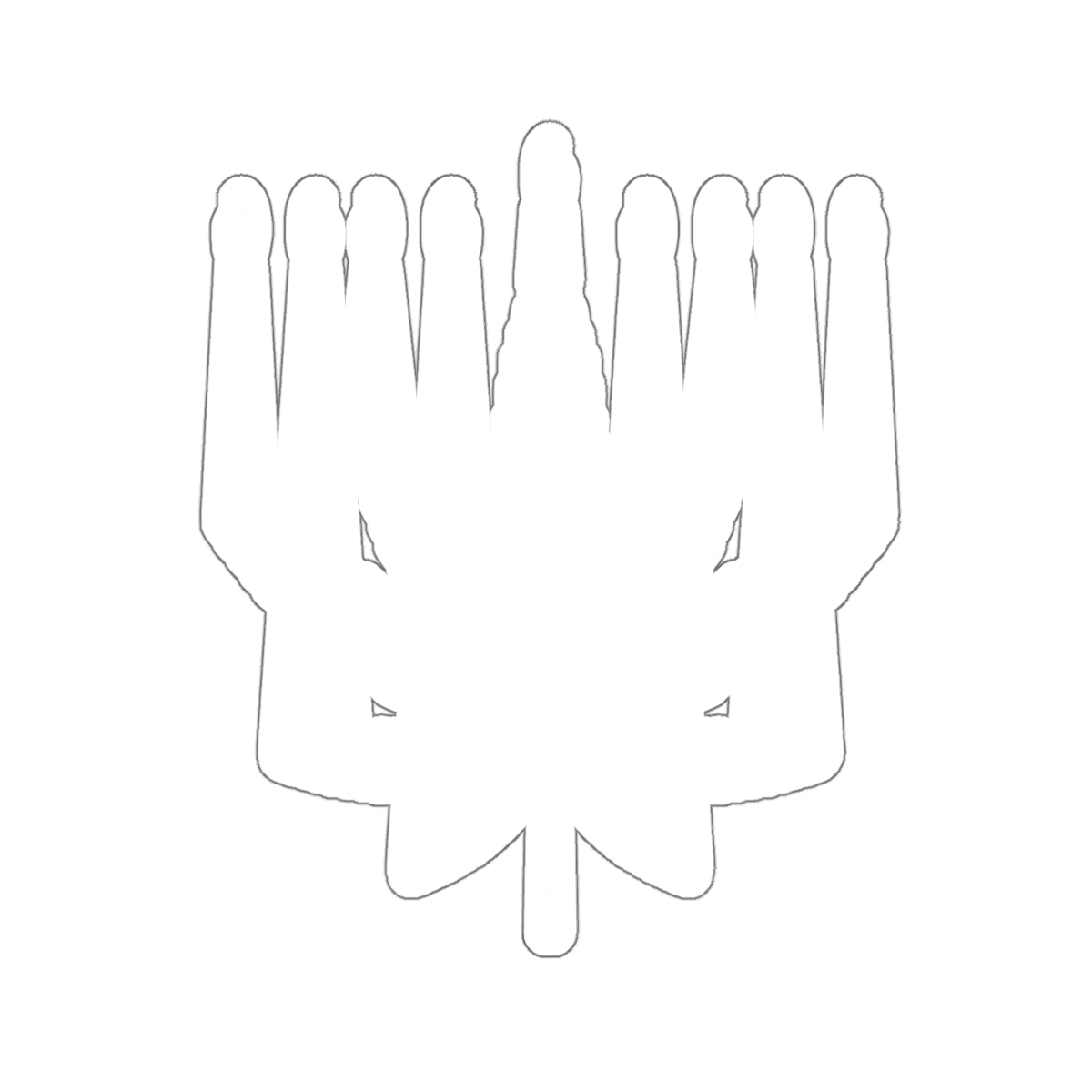 MENORAHJUANA STICKER WHITE - Kiss-Cut Stickers