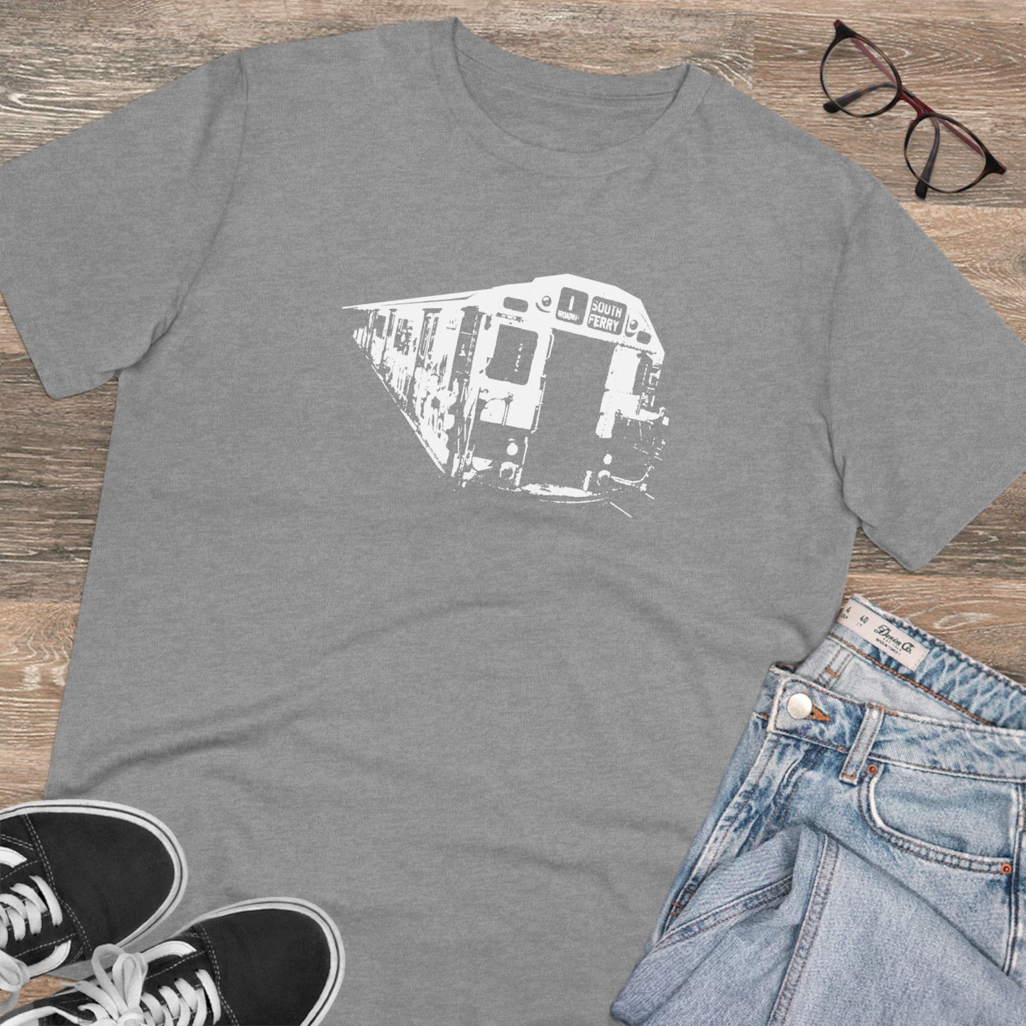 1 Train (WHITE) - Organic Creator T-shirt - Unisex
