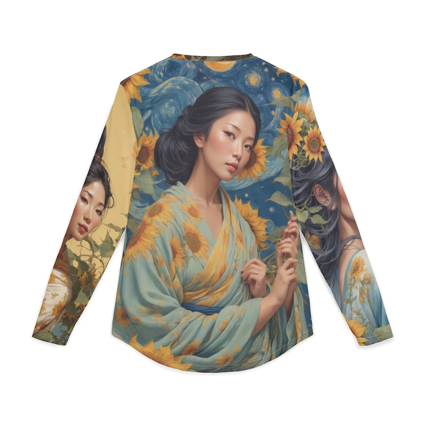 Sunflower Art Long Sleeve Shirt_3