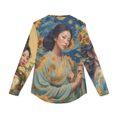Sunflower Art Long Sleeve Shirt_3