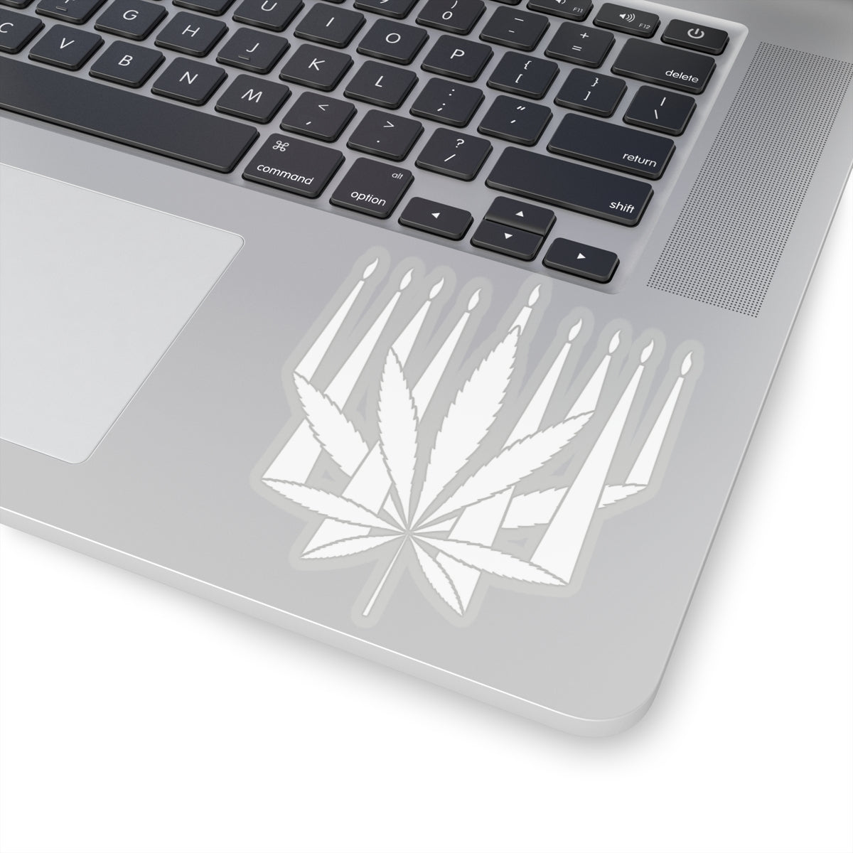 MENORAHJUANA STICKER WHITE - Kiss-Cut Stickers