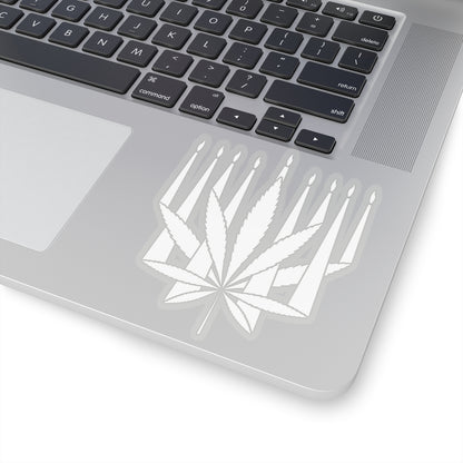 MENORAHJUANA STICKER WHITE - Kiss-Cut Stickers