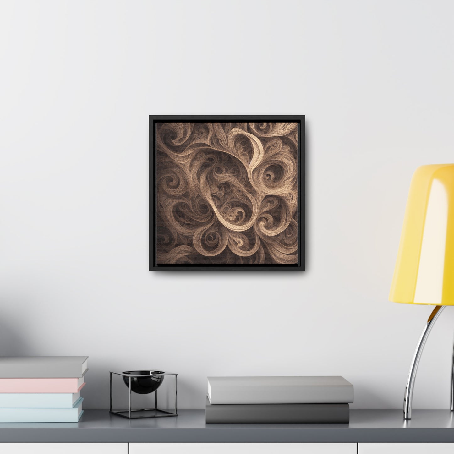 SEPIA SWIRL - Gallery Canvas Wraps, Square Frame