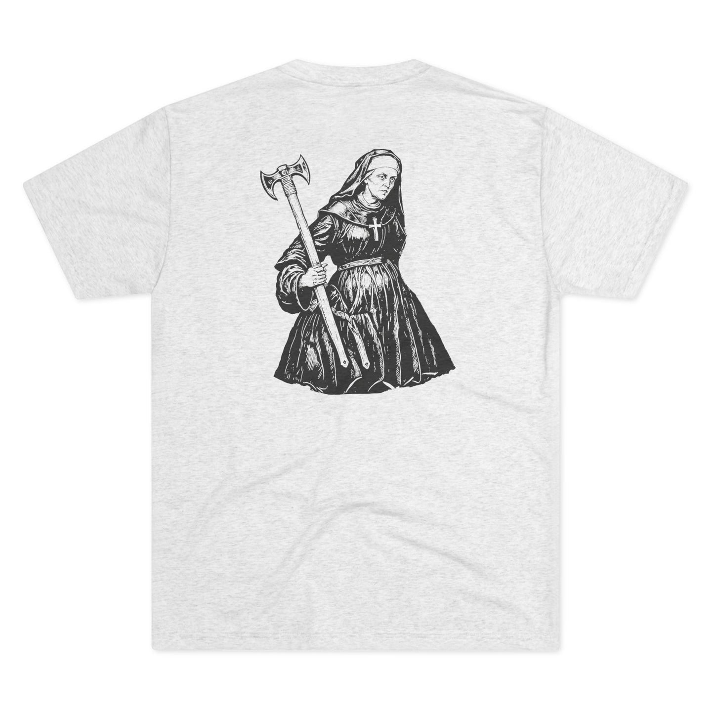 NUN - WHITE - Unisex Tri-Blend Crew Tee