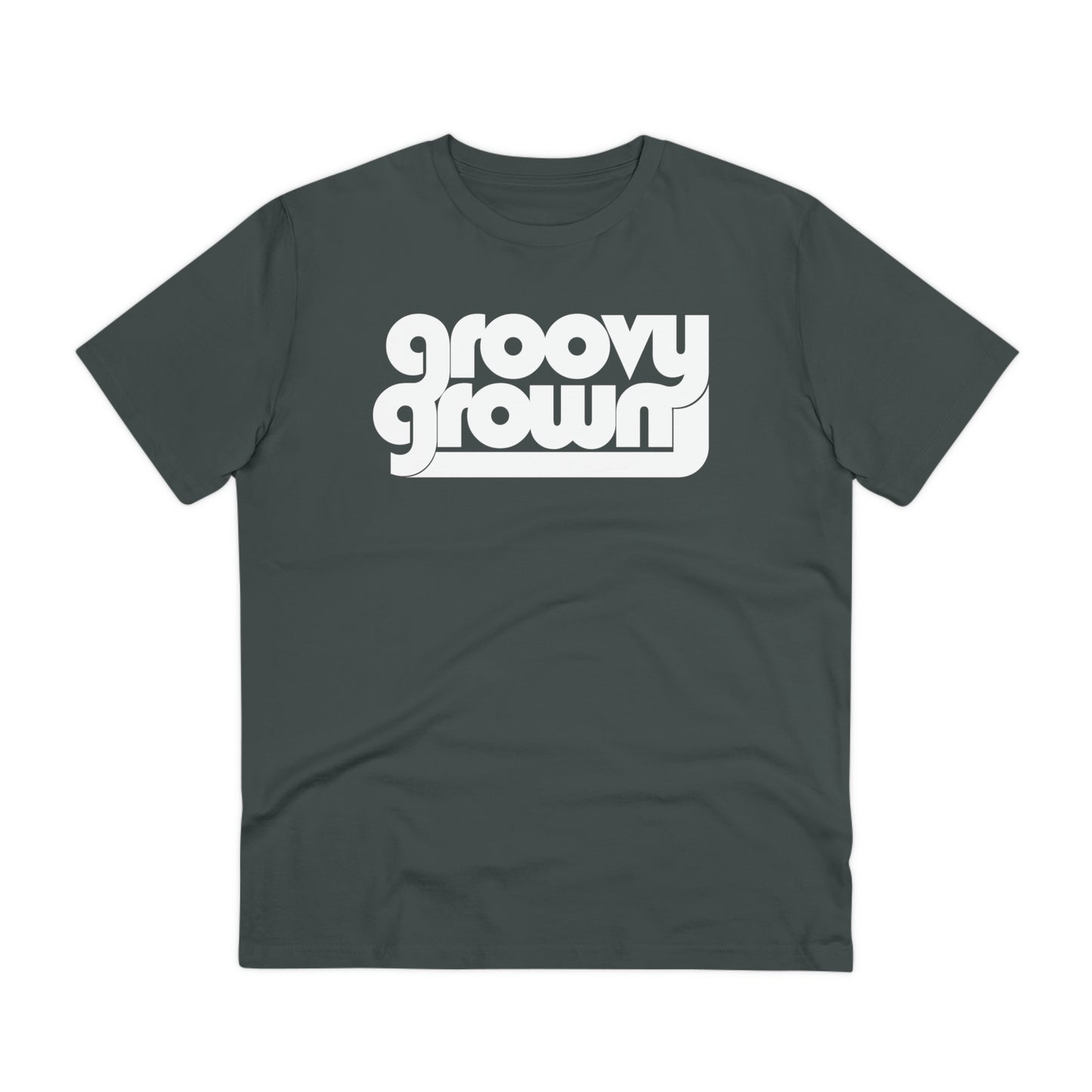 GROOVY GROWN - WHITE LOGO - Organic Creator T-shirt - Unisex