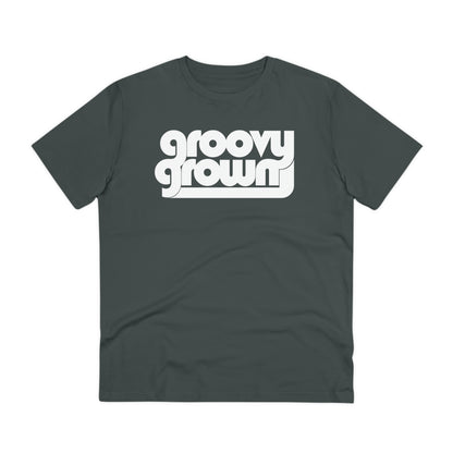 GROOVY GROWN - WHITE LOGO - Organic Creator T-shirt - Unisex